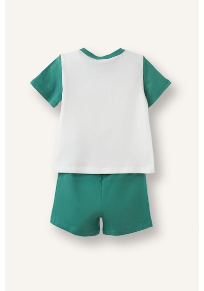 Defacto Baskılı Kısa Kollu Üst Şort Alt 2li Pijama Takımı Erkek Bebek H8217a526hser105 Ekru-er105