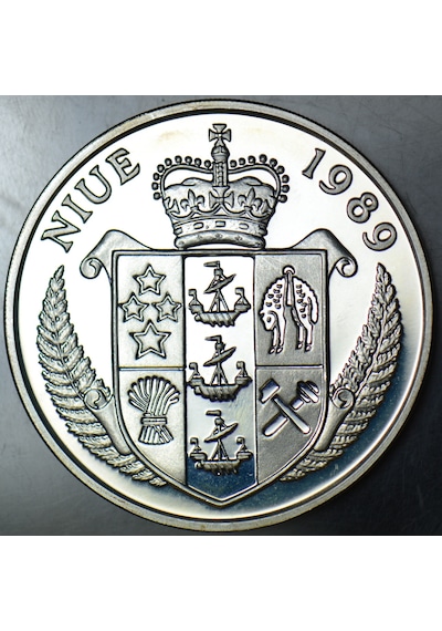 Nıue 50 Dolar 1989 Barselona Olimpiyat Oyunları-kürek. 28,4 Gr 38,6 Mm Proof Baskı Çil.