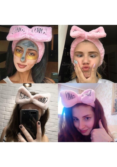Fiyonklu Omg Saç Bandı Mercan Peluş Saç Bandı Fuşya