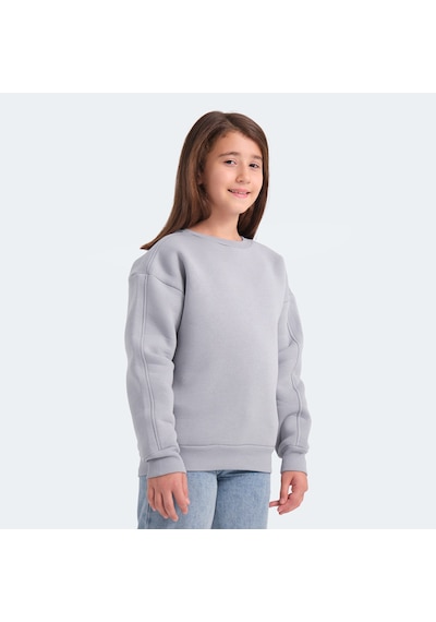 Slazenger LOGAN Çocuk  Taş Gri Sweatshirt