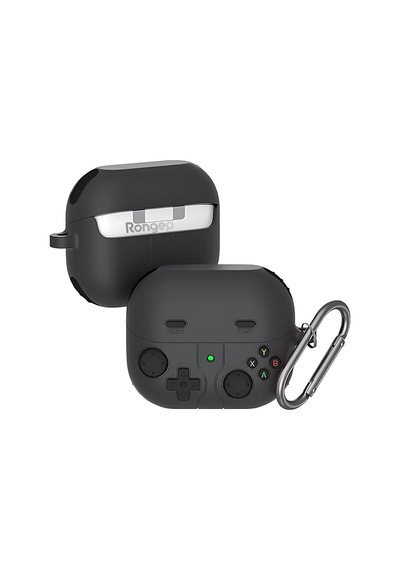 Retro-gamepad Samsung Galaxy Buds 3-pro-3 Fe İçin Kulaklık Kılıfı Darbe Emici Köşe Korumalı Buds 3 Pro Koruyucu Yumuşak Tpu Oyun Konsolu Görünümlü Buds 3 Pro Kılıfı Koyu Gri