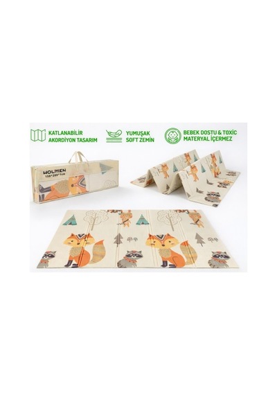 Holmen Oyun Matı Minik Hayvanlar Soft Katlanabilir 150 200 Cm HOLMEN.018