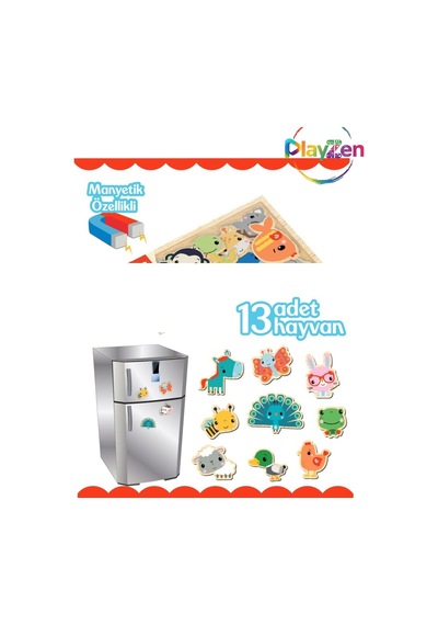 Manyetik Eğitici Oyuncak Seti Hayvanlar Ve Meyve Sebze 2 Li Set 3+