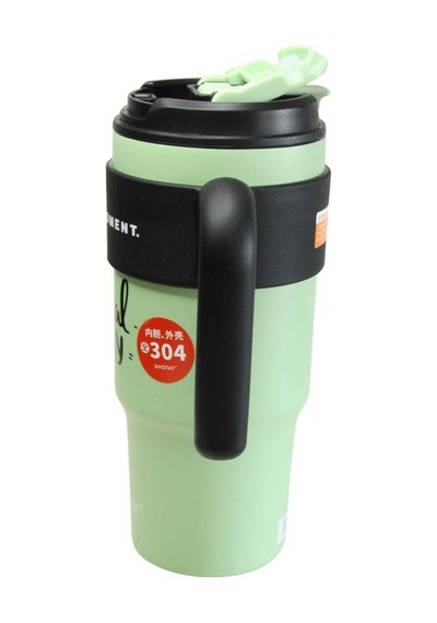 Shotay St-8917 Çift Kullanım Pipetli/rahat İçim Yeşil 1000ml Çelik Matara Diğer