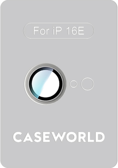 Apple Uyumlu   iPhone 16e Caseworld Alloy Serisi Oleofobik Anti Reflective Kamera Lens Koruyucu Gümüş