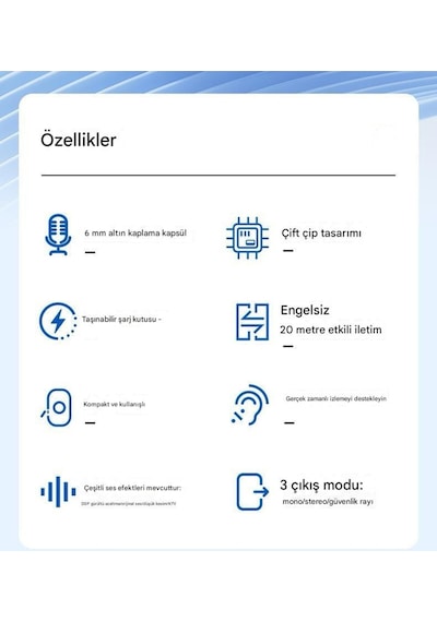 Kablosuz Profesyonel İkili Yayın Yaka Mikrofonu Şarj Kutulu Mini Mıknatıs Tasarım Uzun Pil Ömrü