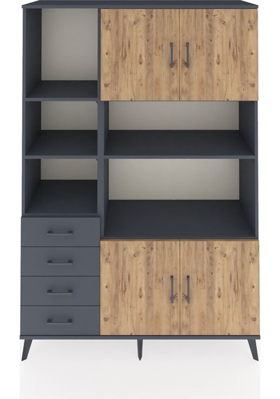 Hyperion Dolap 8 Raflı 4 Çekmeceli 4 Kapaklı 132x44x195 Antrasit-çam/antrasit Atlas Çam/antrasıt - Antrasıt Hyperion Dolap 8 Raflı 4 Çekmeceli 4 Kapaklı 132x44x195 Antrasit-çam/antrasit Atlas Çam/antrasıt - Antrasıt
