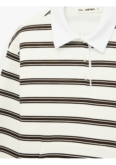 Koton Cepli Çizgili Düğmeli Uzun Kollu Polo Yaka Rahat Kalıp Sweatshirt Kahverengi Çizgili 6sal10218ık Kahverengi Koton Cepli Çizgili Düğmeli Uzun Kollu Polo Yaka Rahat Kalıp Sweatshirt Kahverengi Çizgili 6sal10218ık Kahverengi