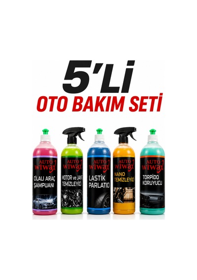 Oto Bakım Seti Lastik Parlatıcı Torpido Koruyucu Genel Temizleyici Motor Temizleyici Cilalı Şampuan