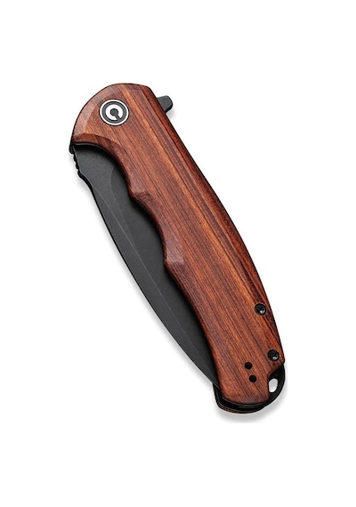 Civivi Praxis Flipper Knife Wood Handle Kamp Çakı Kahverengi