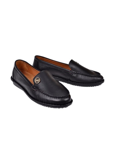 Beety %100 Deri Comfort Kadın Babet Bee-228 Siyah Siyah