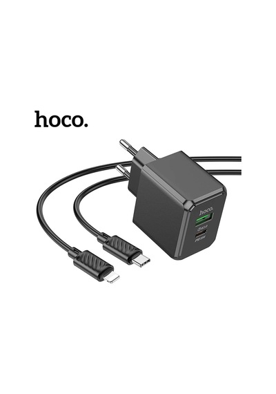 Hoco Cs14a Ocean Pd20w+qc3.0 Girişli Hızlı Şarj Başlığı Ve Type-c To Apple     Uyumlu iPhone Lightning Kablo- 5775