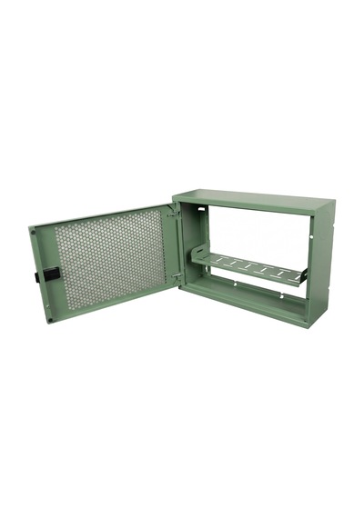 Alfafonet Wifi Box 400 Duvar Tipi Modem Ve Wifi Kutusu 400x120x280 Mm Yeşil Perfore Metal Kapak Montajlı