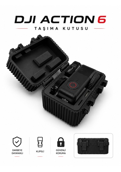Taşıma Kutusu Djı Action 6 Uyumlu Siyah