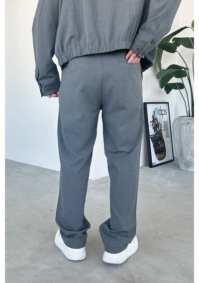 Antrasit Premium Relaxed Fit Kumaş Pantolon Antrasit