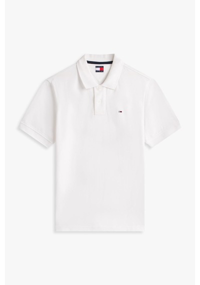Tommy Hilfiger Tjm Erkek Regular Ess Beyaz Polo Yaka T-shirt-13676 Beyaz