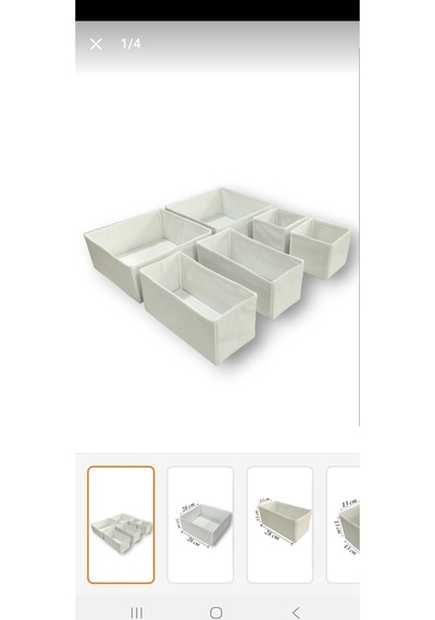 6 Lı Beyaz Çekmece İçi Düzenleyici Organizer Set Çok Amaçlı Dolap İçi Kutu Seti Beyaz
