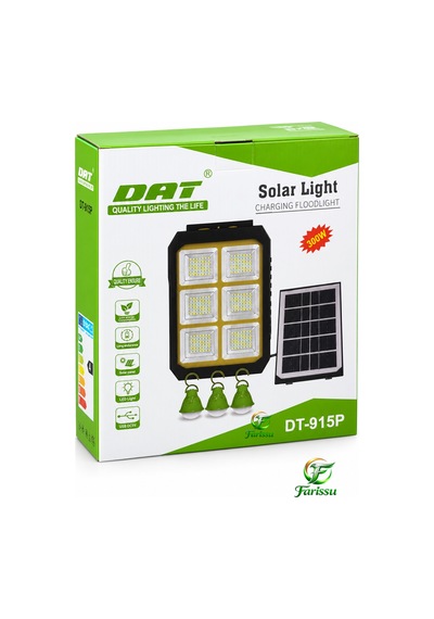 Dat Dt-915p 300w Solar Aydınlatma Seti Siyah