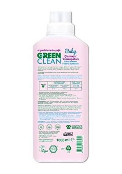 U Green Clean Baby Bitkisel Çamaşır Yumuşatıcı 1000ml 124-Pembe