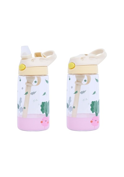The Cotton Cloud - Dancing Hearts 480ml Tritan Gizli Pipetli Suluk Çok Renkli