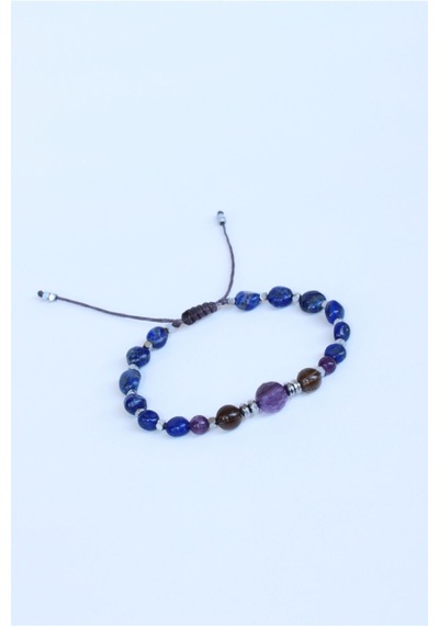 Ametist, Dumanlı Kuvars, Lapis Lazuli Ve Hematit Doğal Taşlı Kadın Bileklik Mor, Lila, Kahverengi, Gümüş, Mavi, Lacivert Ametist, Dumanlı Kuvars, Lapis Lazuli Ve Hematit Doğal Taşlı Kadın Bileklik Mor, Lila, Kahverengi, Gümüş, Mavi, Lacivert
