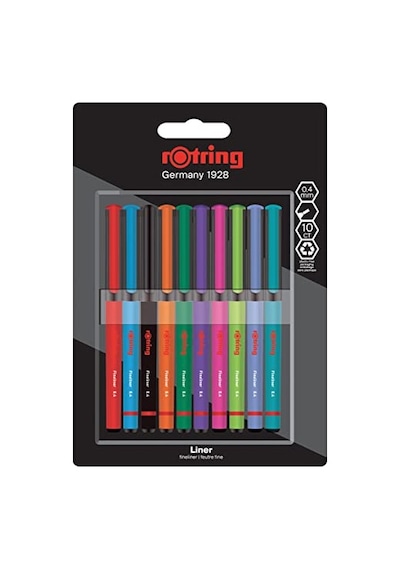 Tr Fineliner, İnce Keçe Uçlu Kalem 0.4 Mm, 10'lu Paket, Karışık Renkler