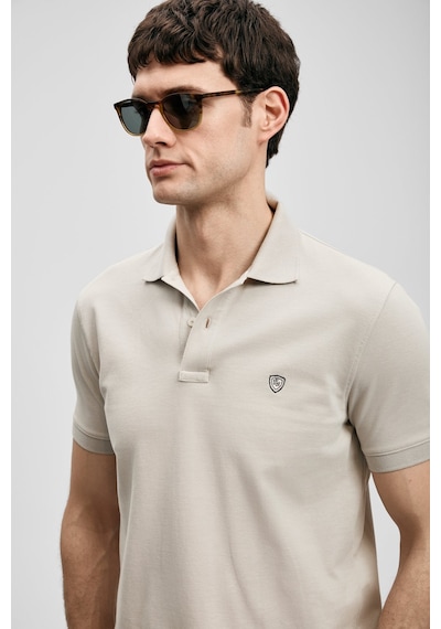 Lufian Laon Erkek Polo Yaka T-shirt 111040230 Taş