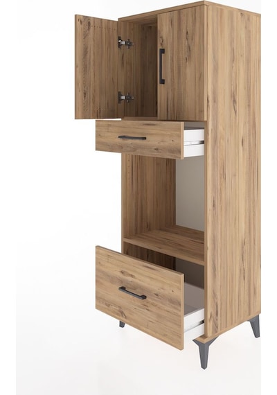 Hyperion Dolap 2 Raflı 2 Çekmeceli 2 Kapaklı 60x44x163 Çam-çam Atlas Çam
