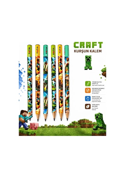 Mini Craft B Jumbo Üç Köşeli Kalem Tutuşunu Kolaylaştıran Kurşun Kalem İster 1 Adet İster 2 Adet İst Karışık Renkler