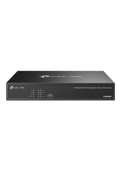 Tp-link Vıgı Nvr1004h-4p 4 Kanal 5mp Poe+ 53w H.265+ 80 Mbps 1 Sata 2 Usb 4k Hdmı Nvr Kayıt Cihazı