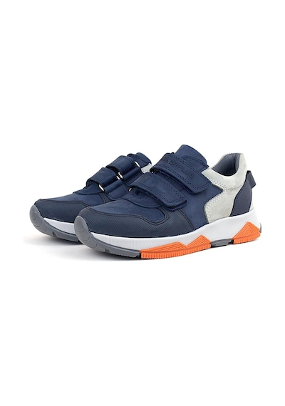 Rakerplus Hakiki Deri Lacivert Gri Çocuk Sneakers Spor Ayakkabı Lacivert