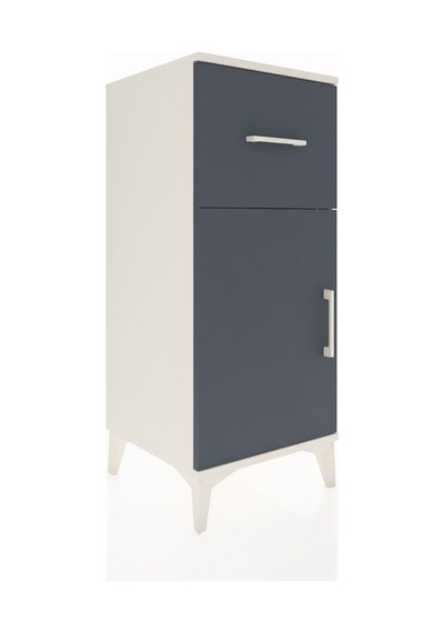 Hyperion Komodin Tek Raflı Tek Çekmeceli Tek Kapaklı 44x44x106 Aytaşı-antrasit Aytası