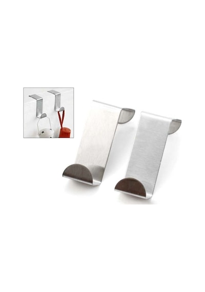 Kapı Arkası Askı Banyo Yüz Havlu Askılığı Metal, 2'li Kapı Arkasına Takılan Askı Seti Beyaz Diğer