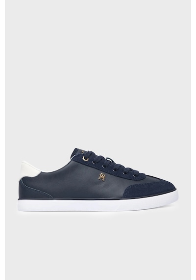 Tommy Hilfiger Logolu Deri Sneaker Ayakkabı Kadın Ayakkabı Fw0fw09391 Dw6 Lacivert