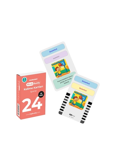 Bigibuddy WordsBuddy Çocuklar İçin Türkçe İngilizce Ev Yaşamı ve Hobi Paketi 90 Kart 3'lü Set (Cihaz Hariç)