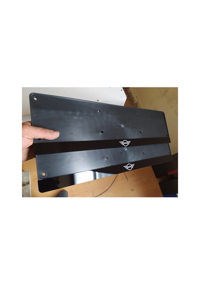 Mini Couper Lüx Pleksi Plakalık 2 Adet 3d Piano Black Lazer Kesim - 596597582