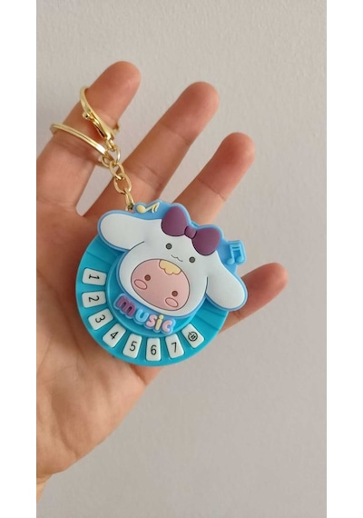 Işıklı Sesli Tuşlu Cinnamoroll Anahtarlık