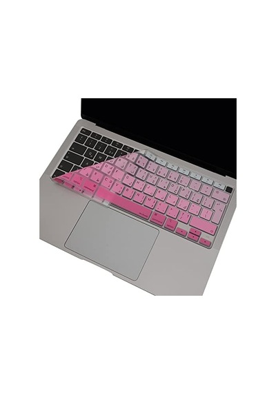 Macbook Air 13 Arapça Klavye Koruyucu A1932 A2179 A2337 M1 Uk Iso Ters L Enter Uyumlu Arabic Keyboard Cover Touch Id Pembe Pembe