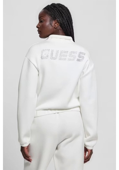 Guess Cecılıa Scuba Zıp Sw Beyaz