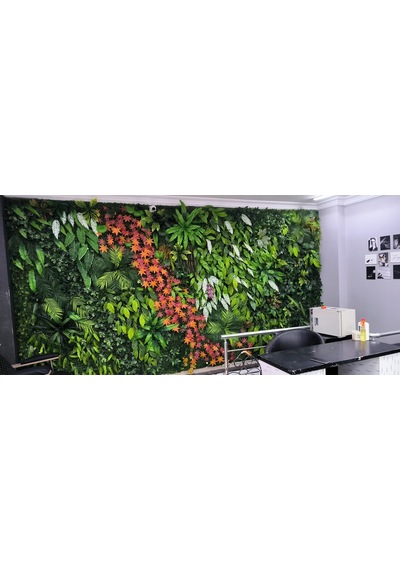 Rüzgar Yapay Çiçekçilik 1 M2 Dikey Bahçe Yeşil
