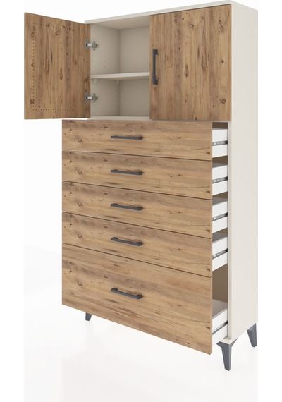 Arges Dolap 2 Raflı 5 Çekmeceli 2 Kapaklı 88x30x163 Aytaşı-çam Aytaşı Arges Dolap 2 Raflı 5 Çekmeceli 2 Kapaklı 88x30x163 Aytaşı-çam Aytaşı