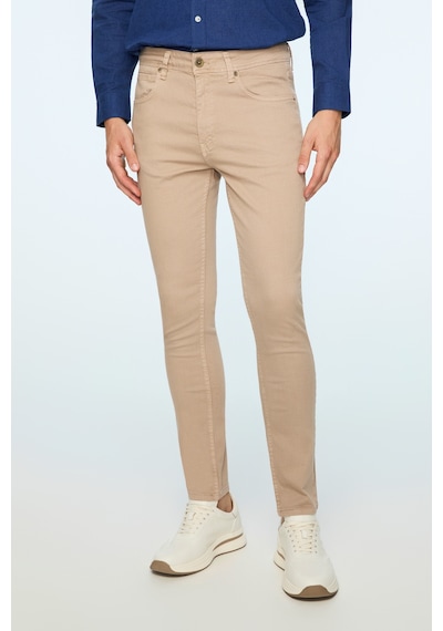 Morven Erkek Bej Denim 5 Cep Slim Fit Jean Kot Pantolon 26ms003032653 Bej