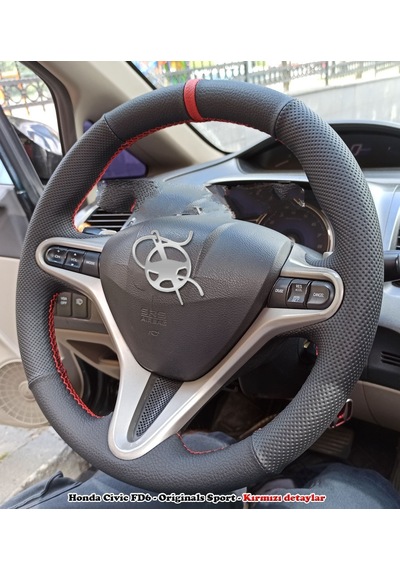 Honda Civic Fd6 Araca Özel Direksiyon Kılıfı Noktalı Düz Yüzüklü