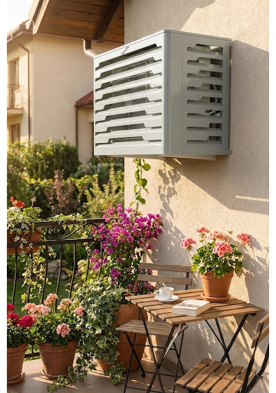 Klima Motoru/dış Ünite Gizleme/koruma Kafesi Xl 120x62x150 H Stage Gri