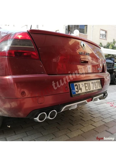 Megane 2 Difüzör Ortası Gri 4 Egzoz Görünümlü Difüzör Arka Ek