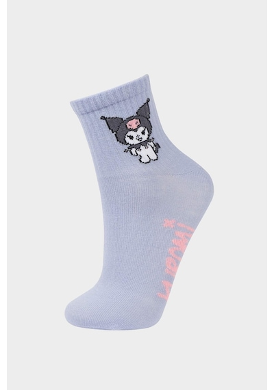 DeFacto Kız Çocuk Hello Kitty 3'lü Pamuklu Uzun Çorap F6702A8NSKR1