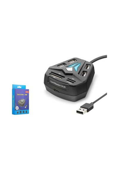 Hadron A068b Usb Combo Hub Kart Okuyucu 8 Port 480 Mbps 60 Cm Siyah