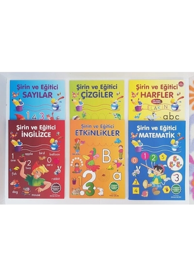 Şirin Ve Eğitici Okul Öncesi Anaokulu Eğitim Seti 6 Kitap