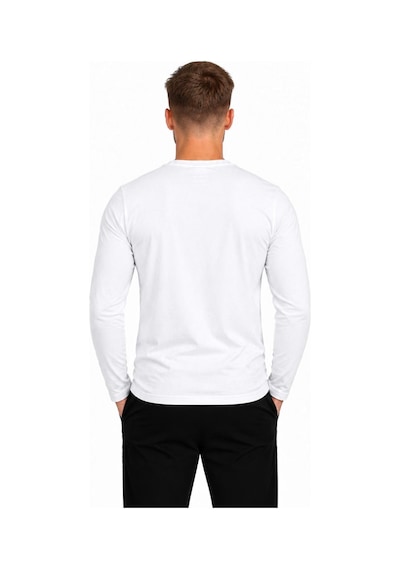 Axxel Erkek Pamuklu Bisiklet Yaka Uzun Kollu T-shirt-d4005 Beyaz
