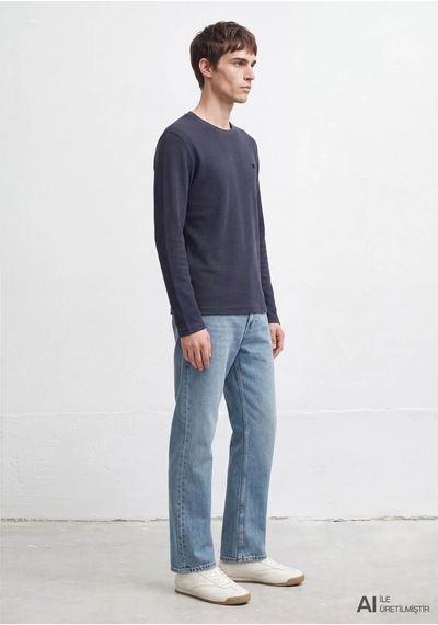 Mavi Basic Lacivert Erkek Uzun Kollu T-shirt M065755-70759